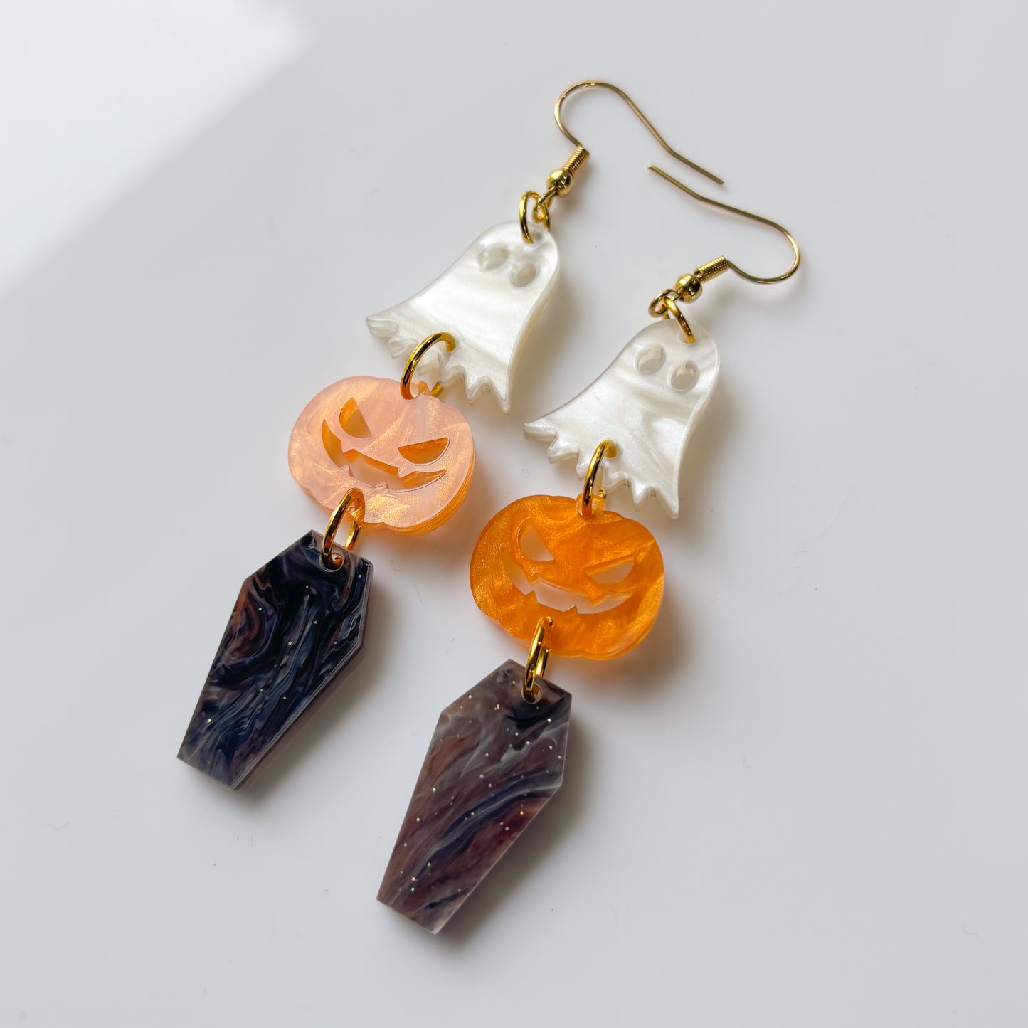 PEARLY HALLOWEEN TRIO ACRYLIC EARRINGS