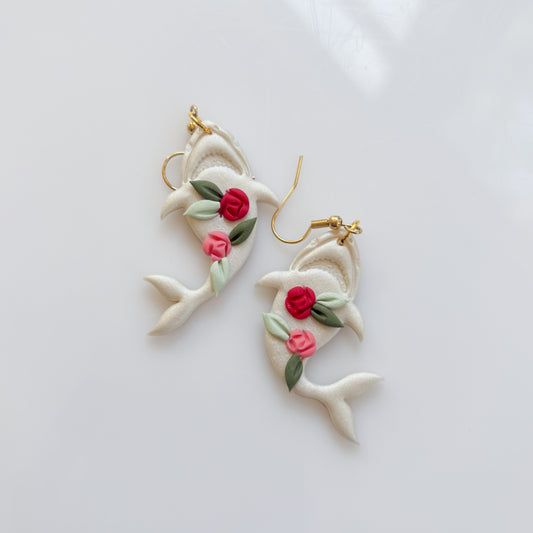 ROSE GARDEN SHARK EARRINGS