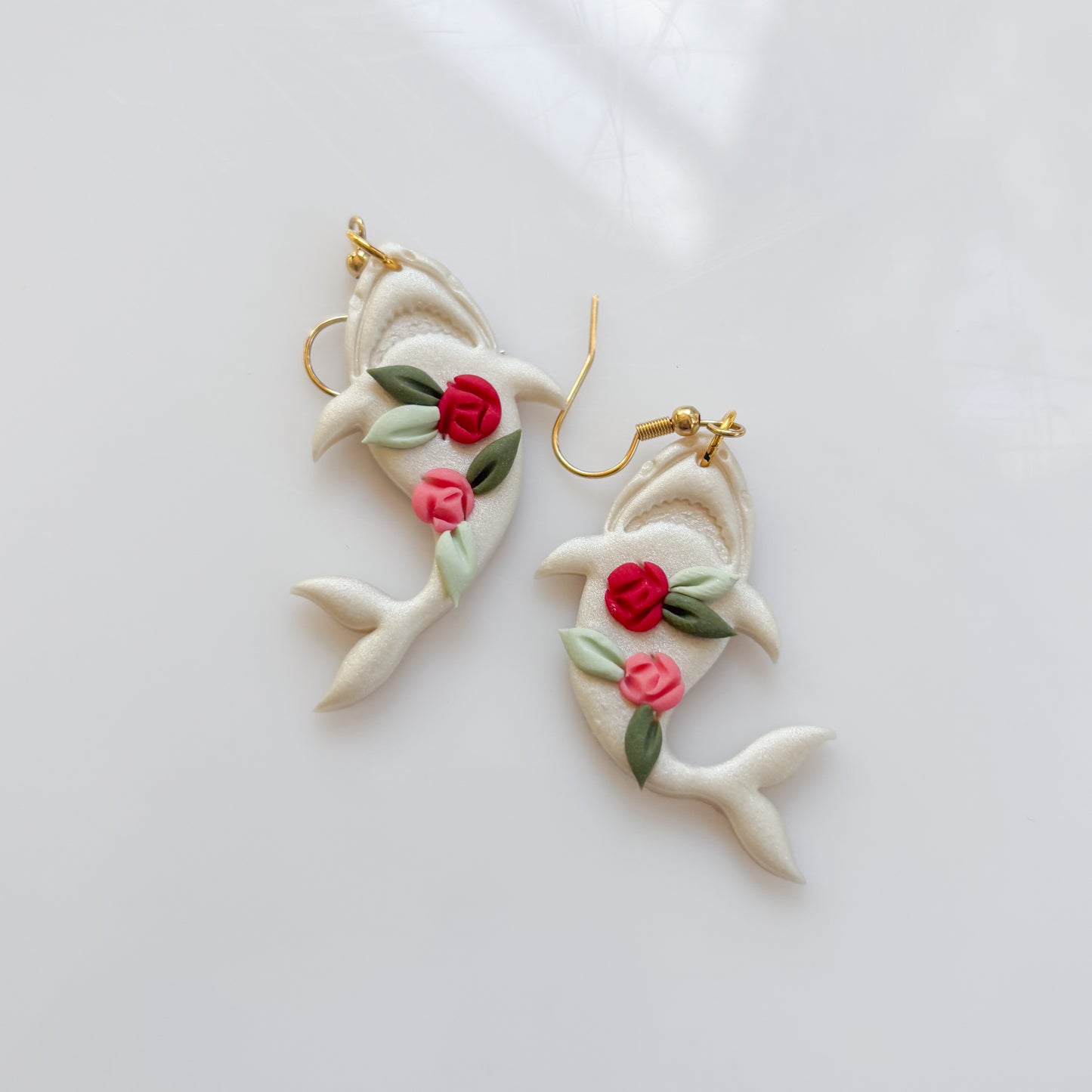 ROSE GARDEN SHARK EARRINGS