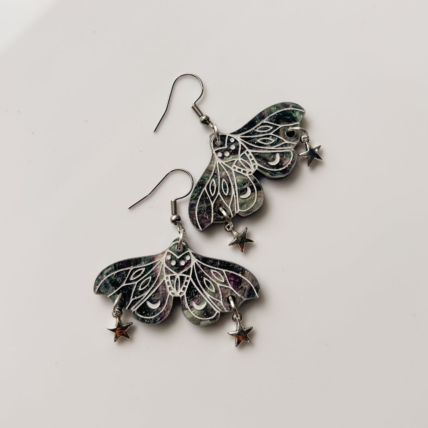 MOTH ACRYLIC EARRINGS