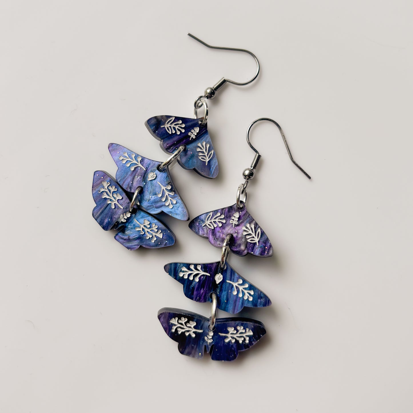 MOTH TRIO ACRYLIC EARRINGS