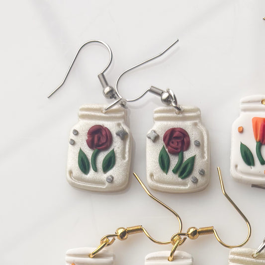 FLORAL JAR EARRINGS