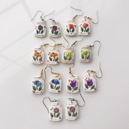 FLORAL JAR EARRINGS