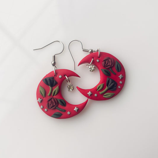 FLORAL MOON EARRINGS