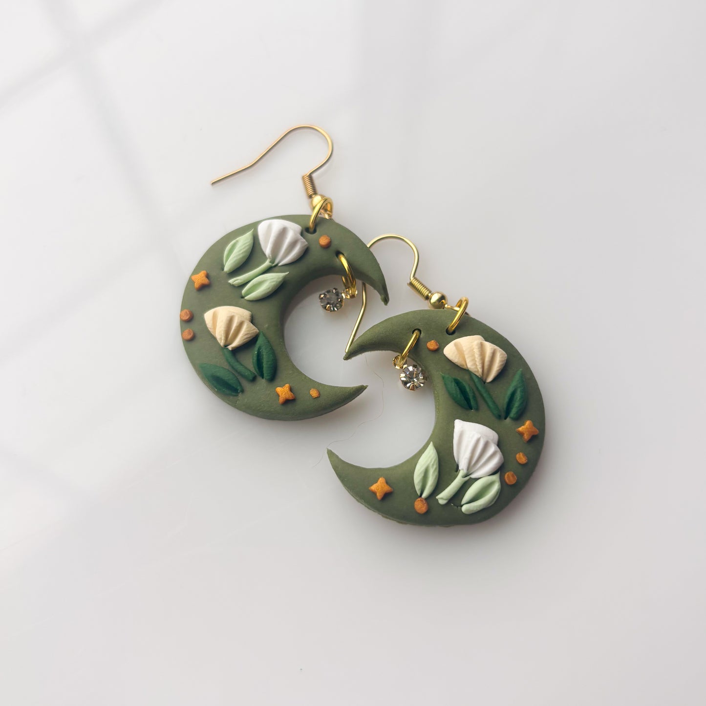FLORAL MOON EARRINGS