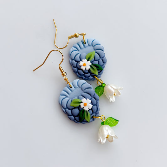 BLUE RASPBERRY EARRINGS