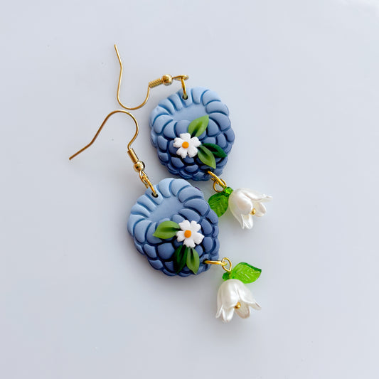 BLUE RASPBERRY EARRINGS