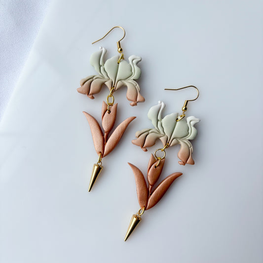 IRIS EARRINGS (MATCHA ROSE GOLD)