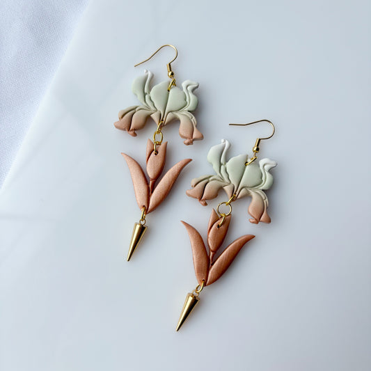 IRIS EARRINGS (MATCHA ROSE GOLD)