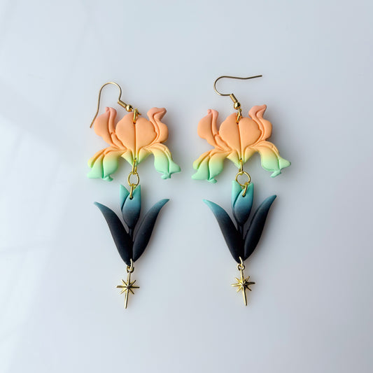 IRIS EARRINGS (CREAMSICLE MELT)