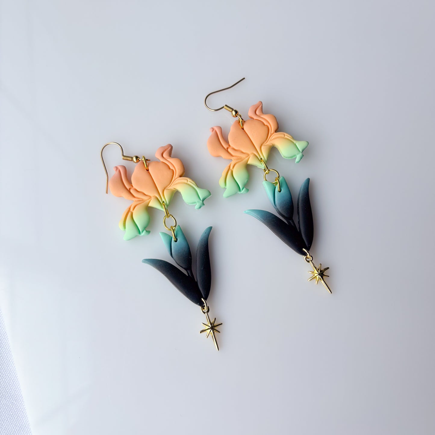 IRIS EARRINGS (CREAMSICLE MELT)