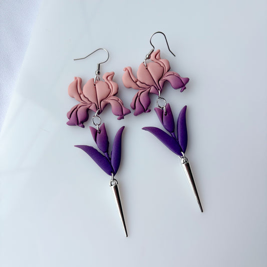 IRIS EARRINGS (PINK PURPLE MELT)