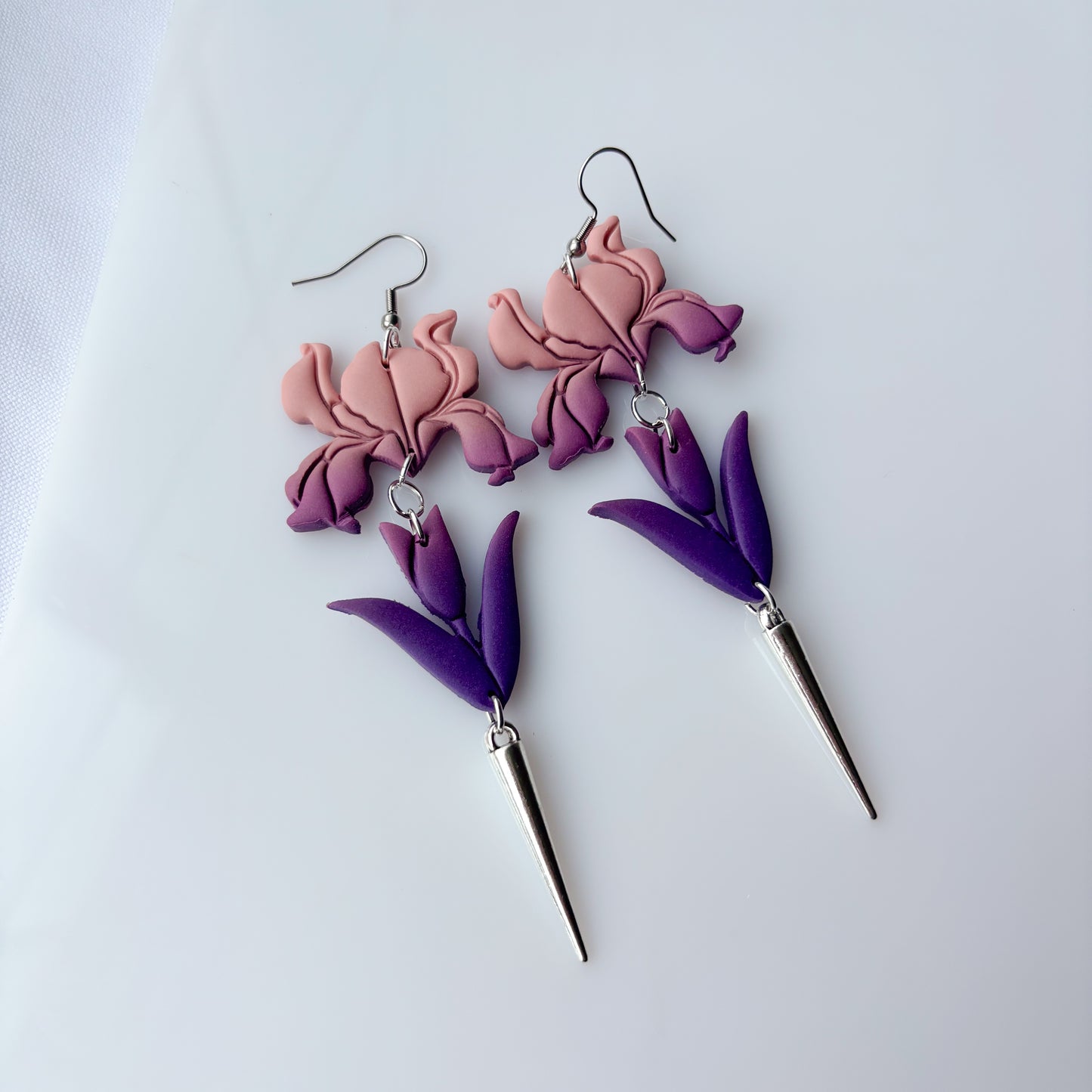 IRIS EARRINGS (PINK PURPLE MELT)