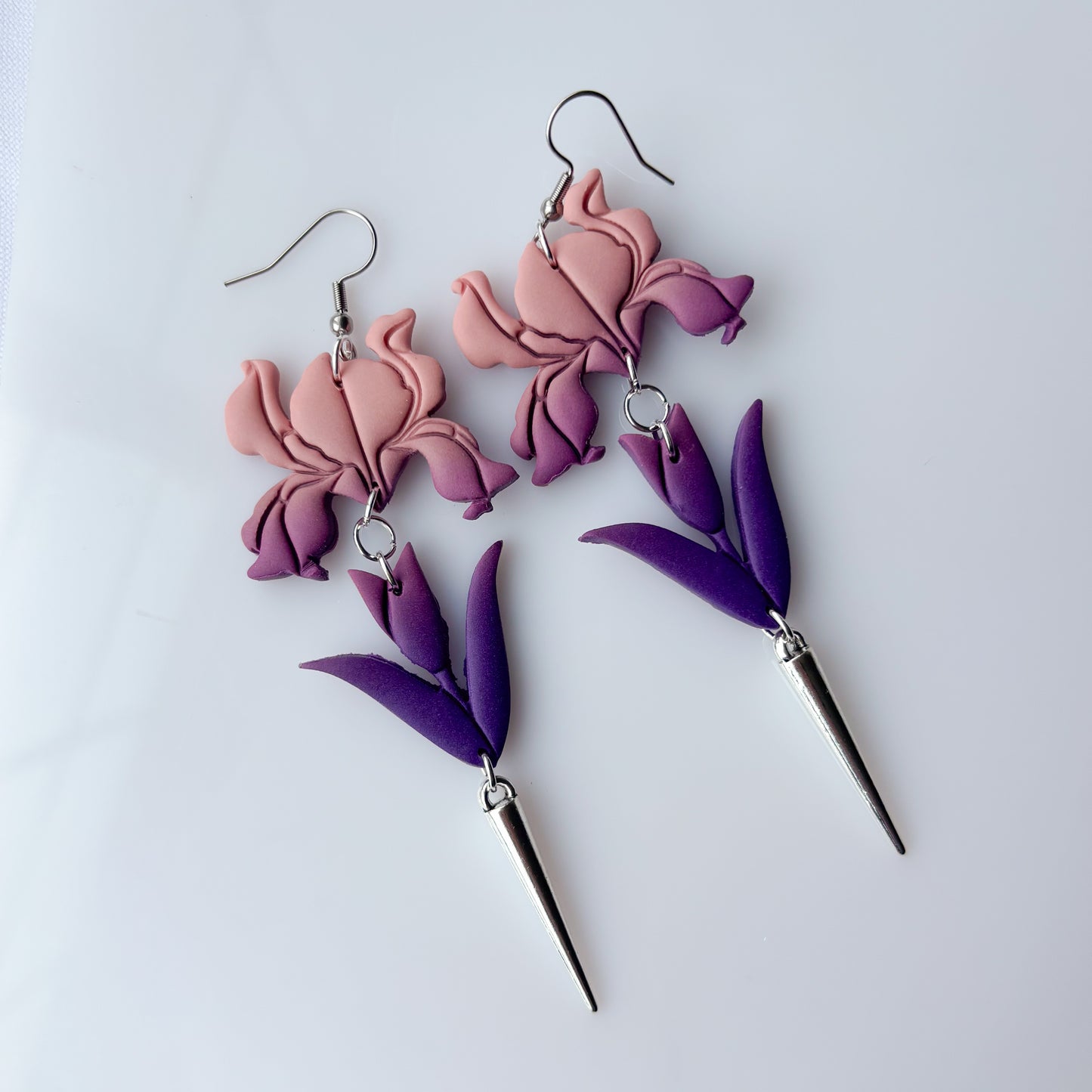 IRIS EARRINGS (PINK PURPLE MELT)