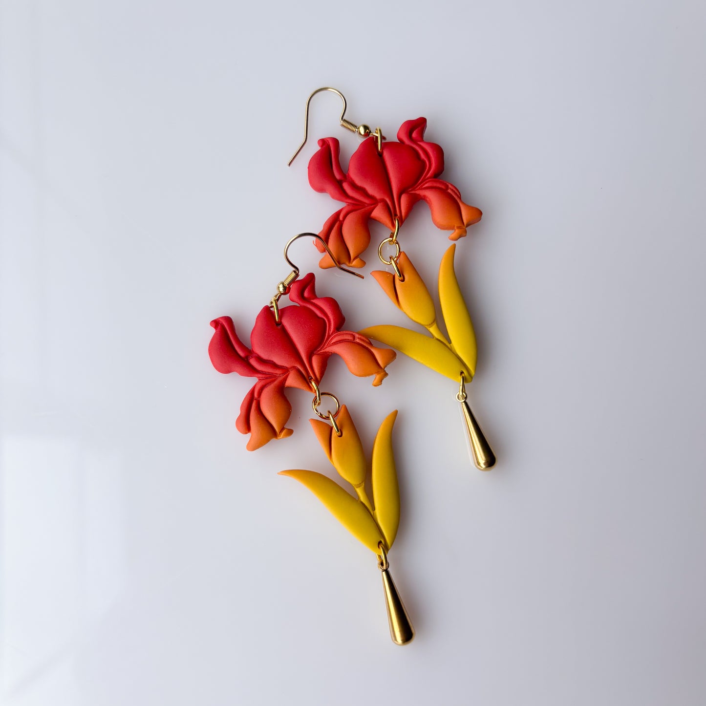 IRIS EARRINGS (FIRE SUNSET)