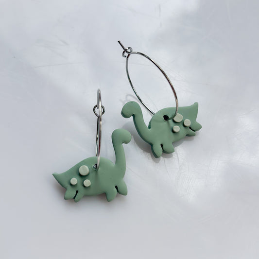 LOCH NESS MONSTER HOOP EARRINGS