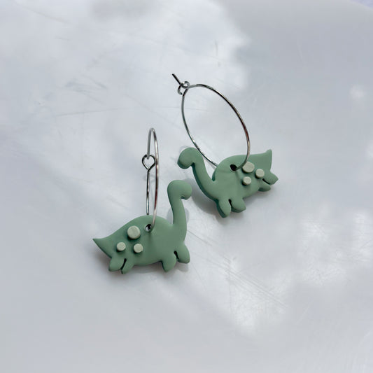 LOCH NESS MONSTER HOOP EARRINGS