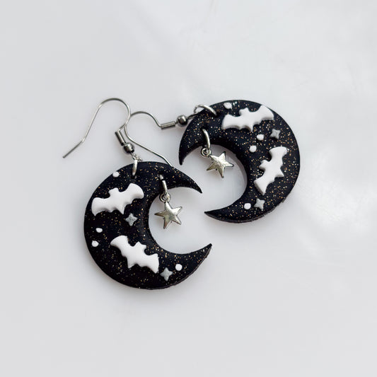 BAT MOON EARRINGS