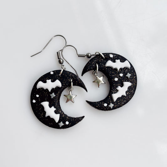 BAT MOON EARRINGS