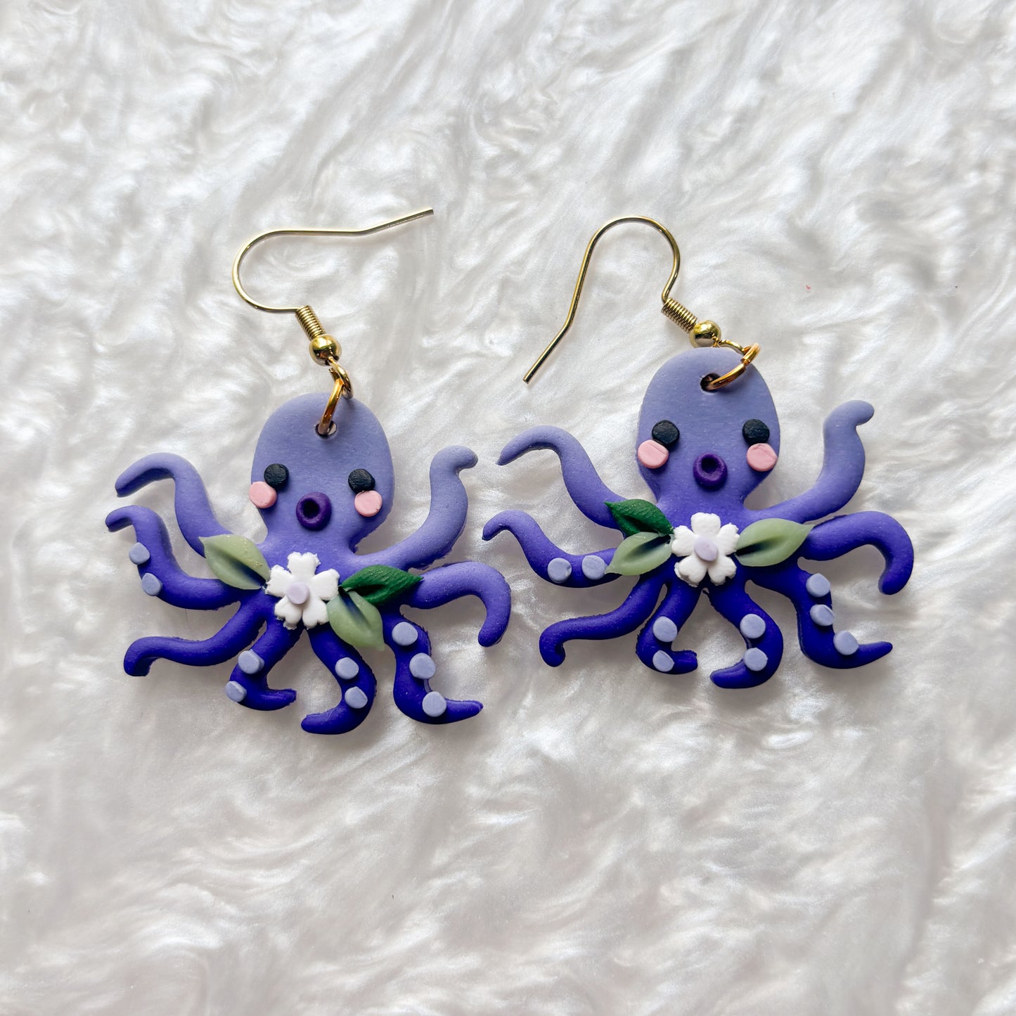 PURPLE OCTOPUS EARRINGS