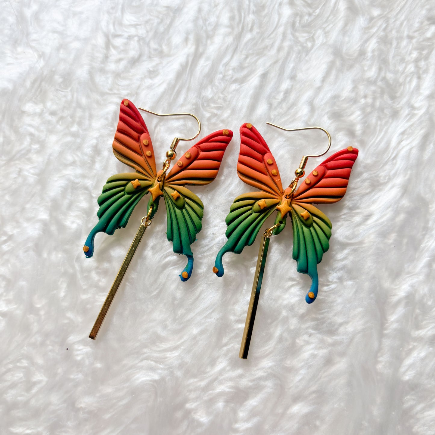 RAINBOW MOTH EARRINGS