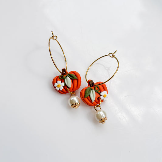 PUMPKIN HOOP EARRINGS