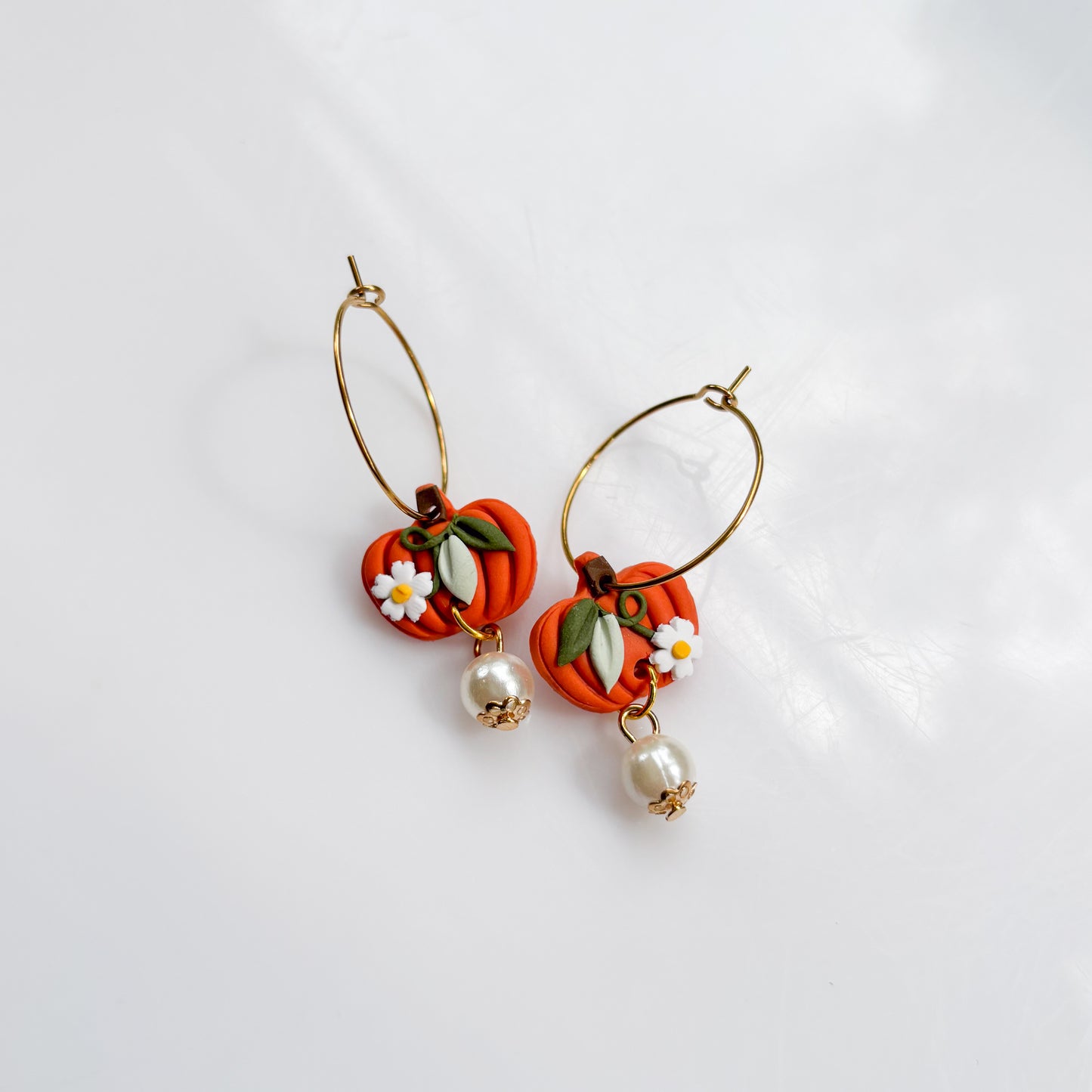 PUMPKIN HOOP EARRINGS