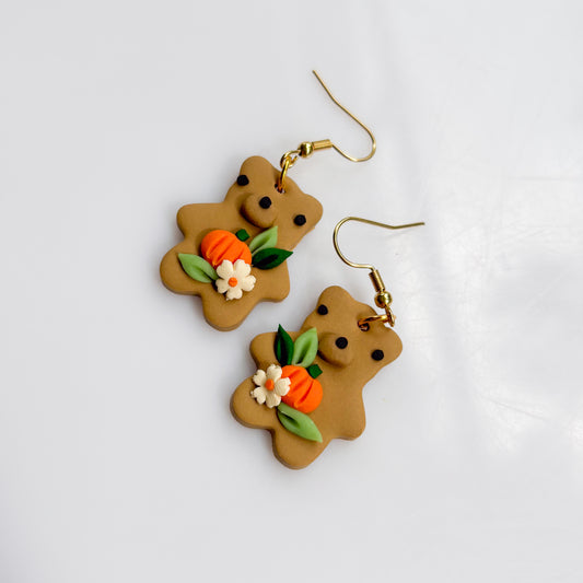 PUMPKIN BEAR EARRINGS