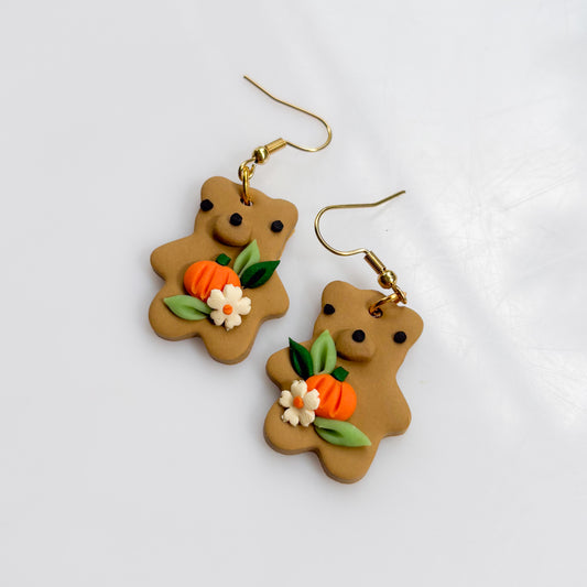 PUMPKIN BEAR EARRINGS