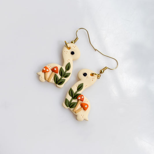 FALL MUSHROOM DINO EARRINGS