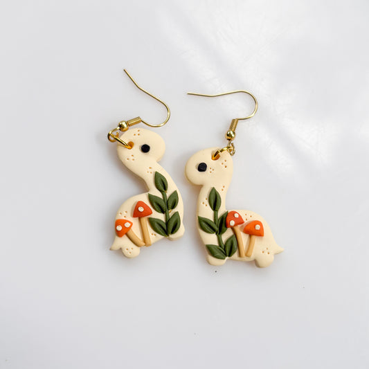 FALL MUSHROOM DINO EARRINGS