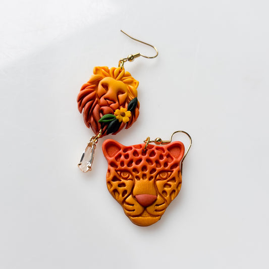 LION & LEOPARD EARRINGS