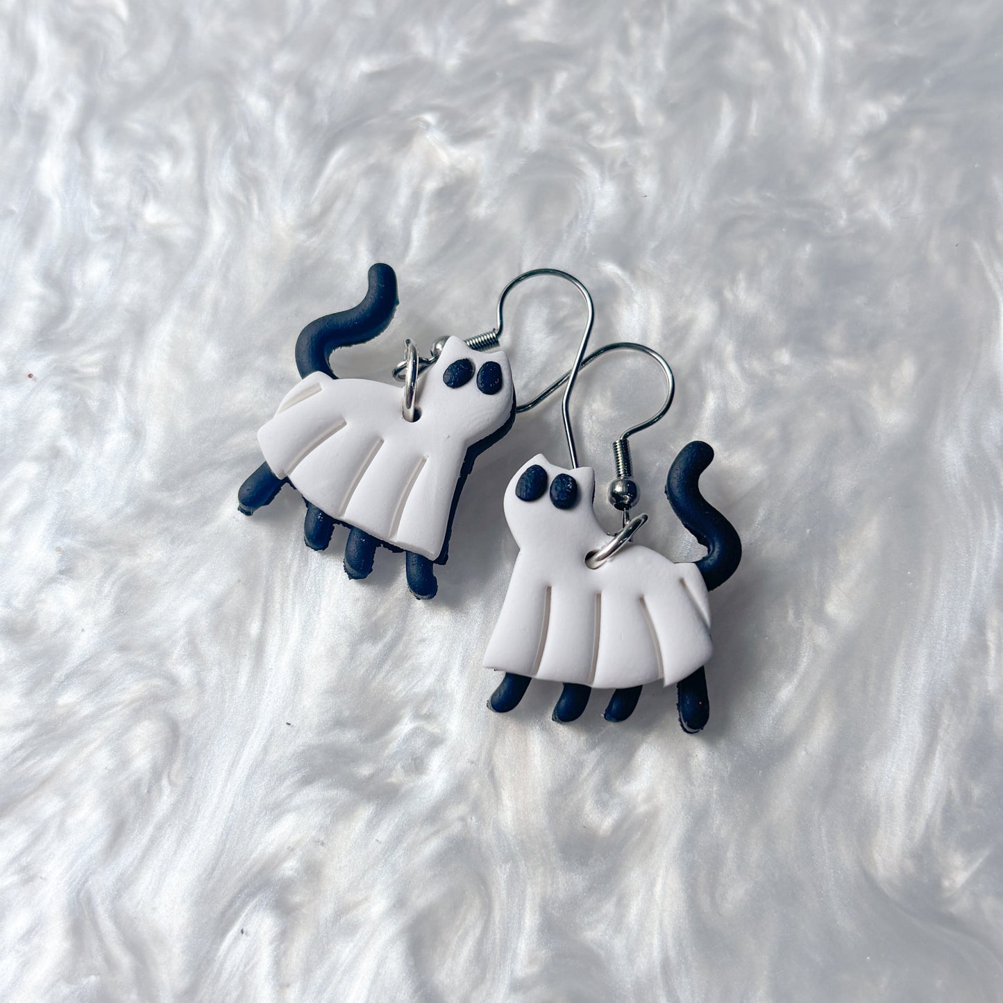 GHOST CAT EARRINGS