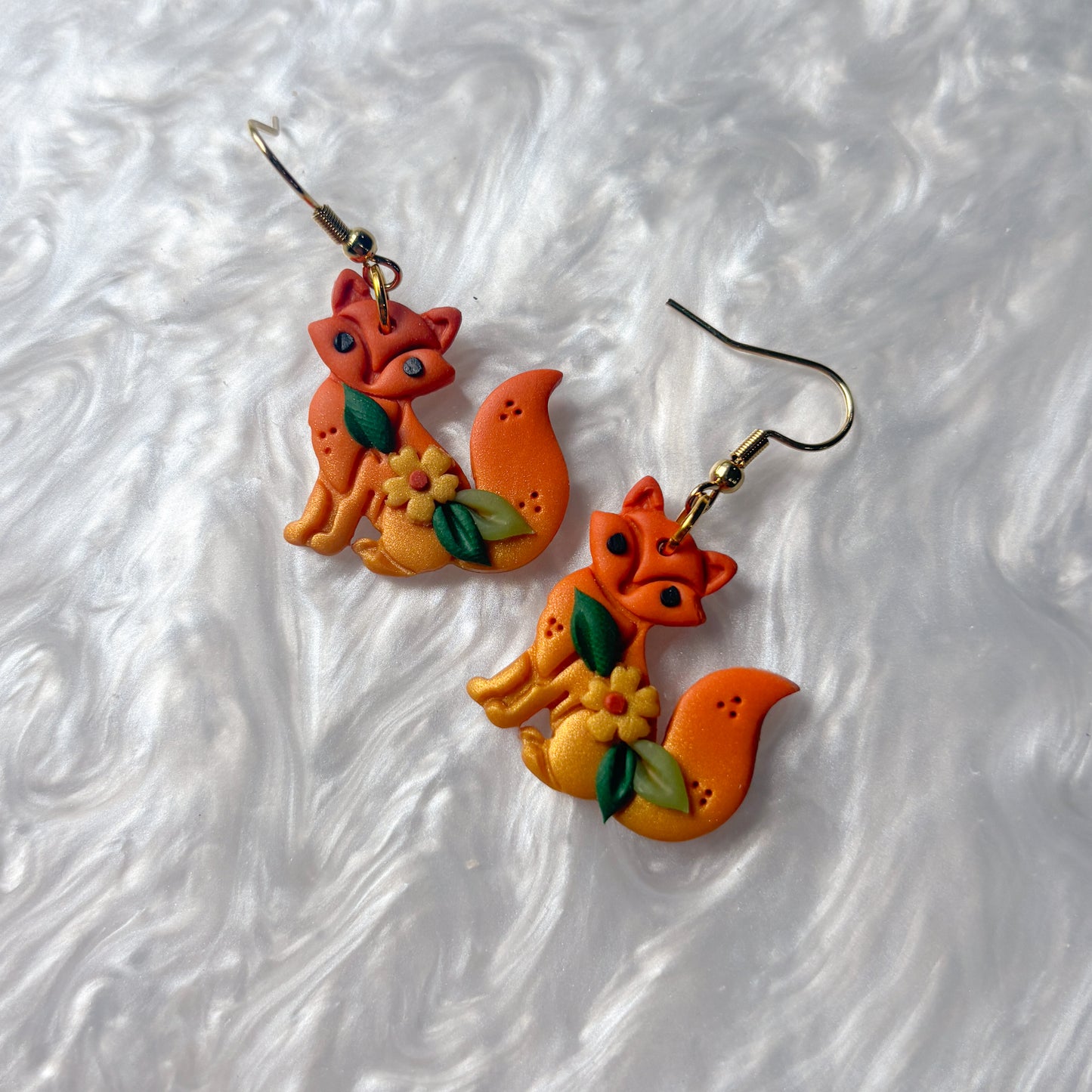 FOX & SUNFLOWER EARRINGS