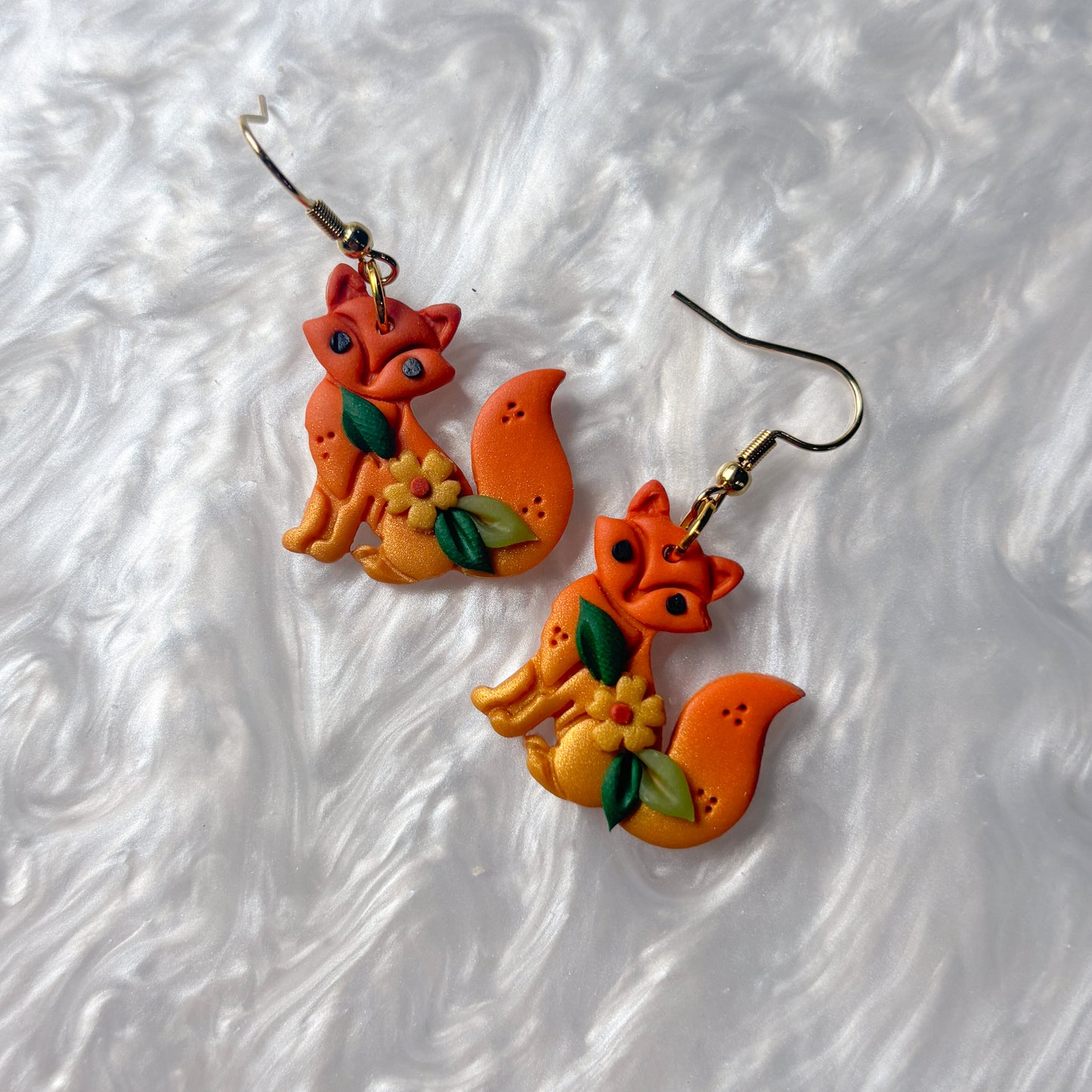 FOX & SUNFLOWER EARRINGS