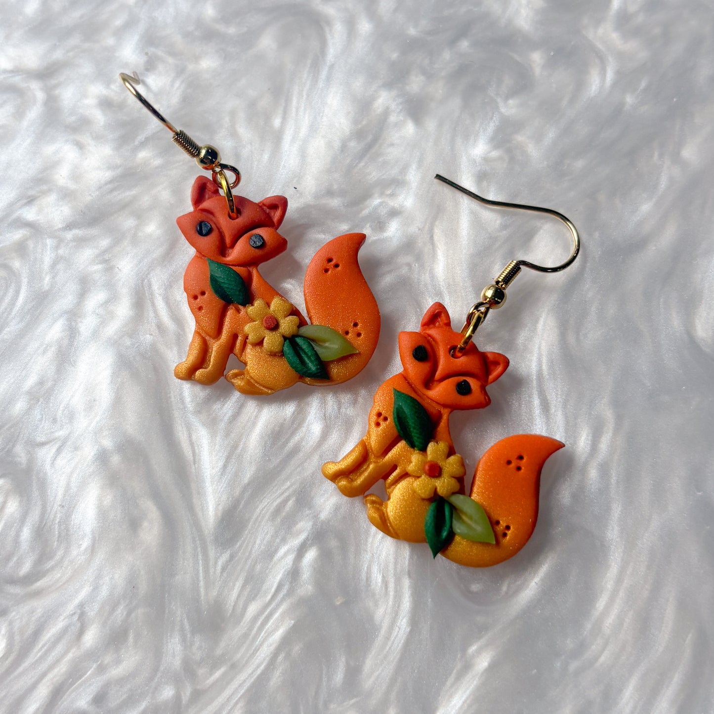FOX & SUNFLOWER EARRINGS