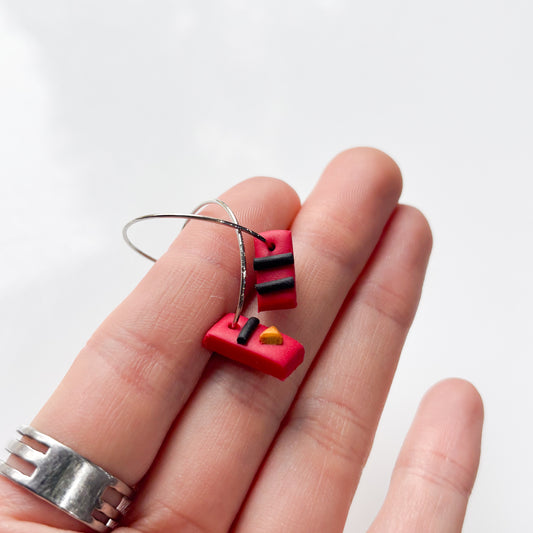 BATH TOKEN HOOP EARRINGS