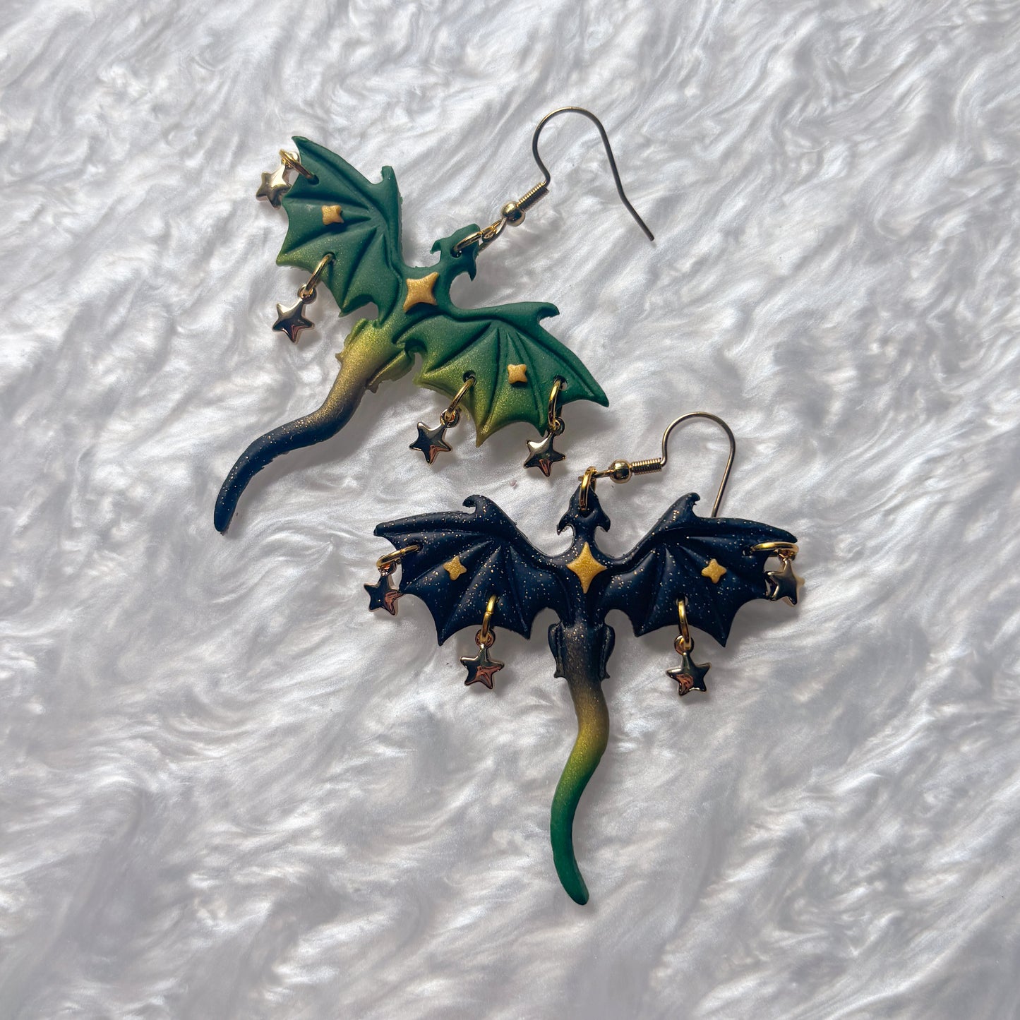 GREEN DRAGON EARRINGS