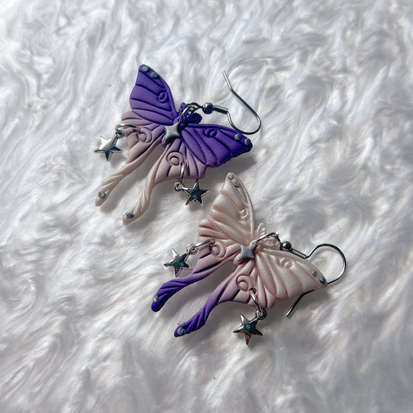 PURPLE MOTH EARRINGS