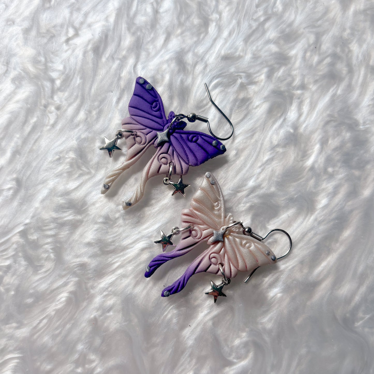 PURPLE MOTH EARRINGS