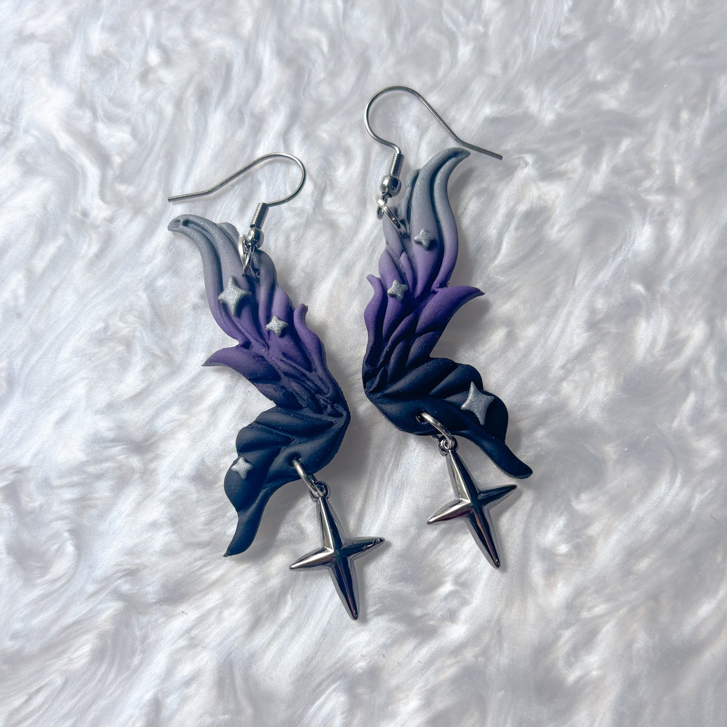 PURPLE FAIRY WING EARRINGS
