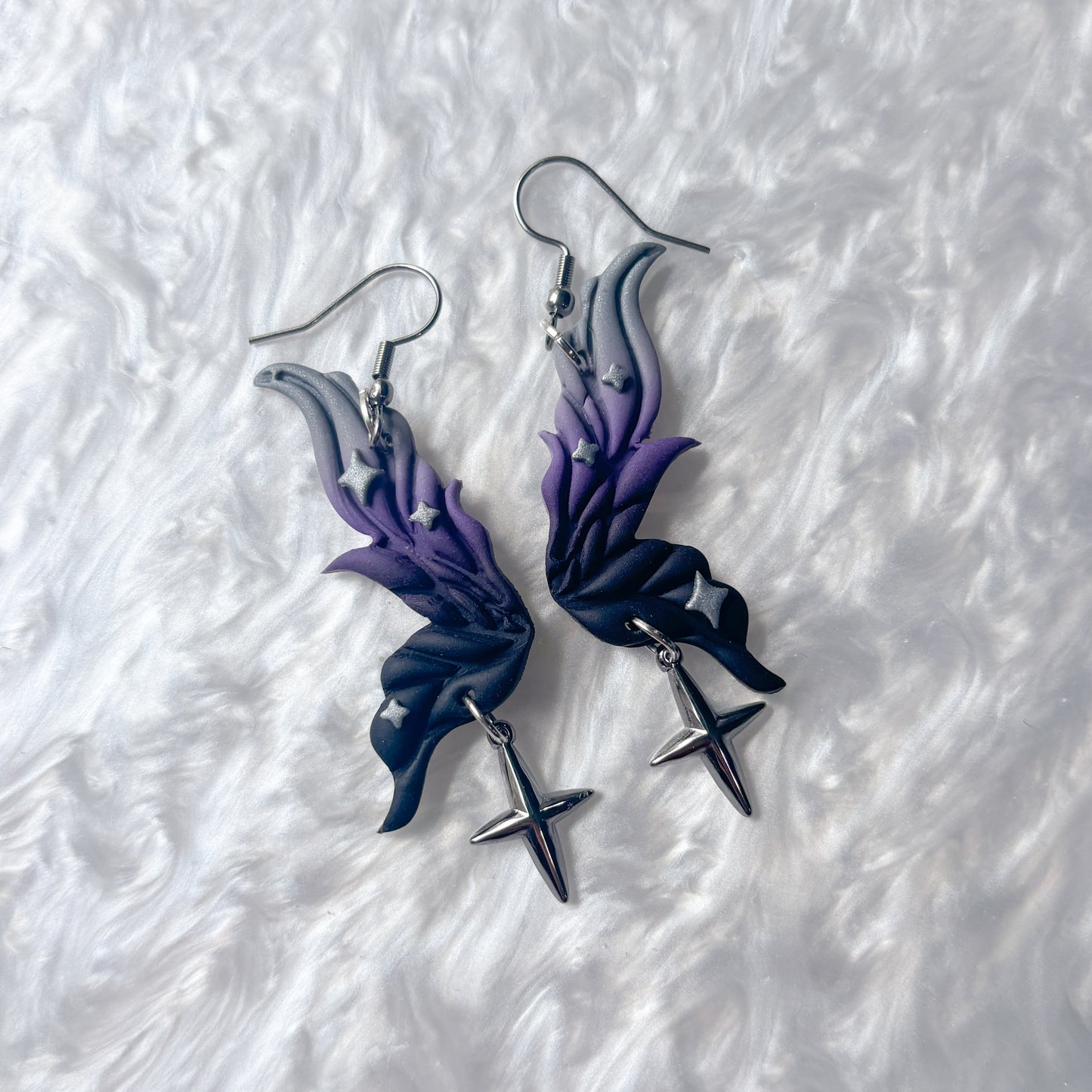 PURPLE FAIRY WING EARRINGS