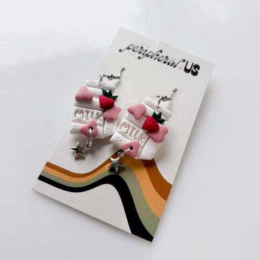 STRAWBERRY MILK EARRINGS