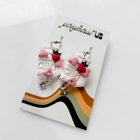 STRAWBERRY MILK EARRINGS