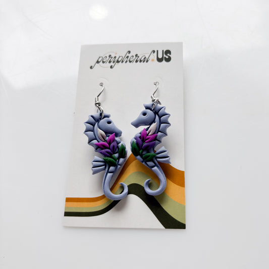LAVENDER SEAHORSE EARRINGS