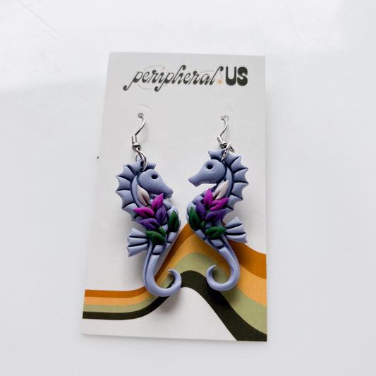 LAVENDER SEAHORSE EARRINGS