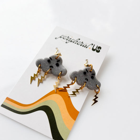 ANGRY STORMY CLOUD EARRINGS