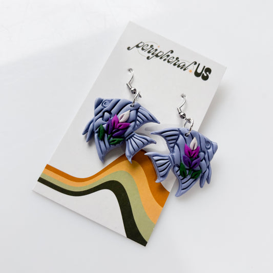 LAVENDER ANGELFISH EARRINGS