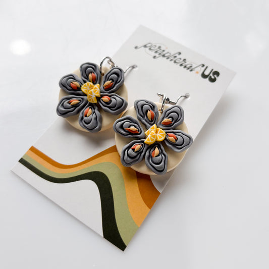 OYSTER PLATE EARRINGS