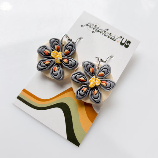 OYSTER PLATE EARRINGS